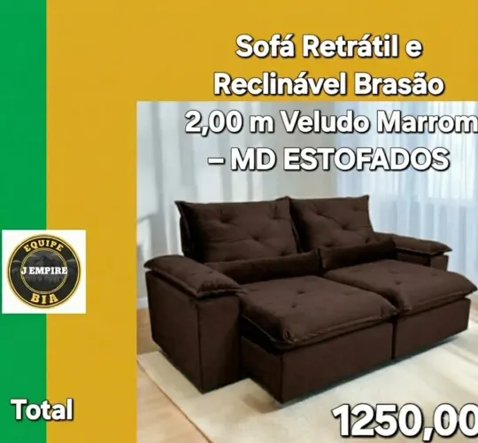 SOFÁ RETRÁTIL E RECLINÁVEL PREMIER 