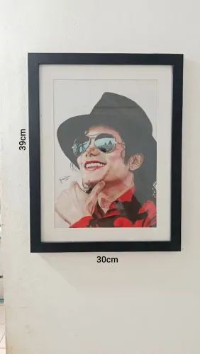 Quadro Michael Jackson - Desenho realista