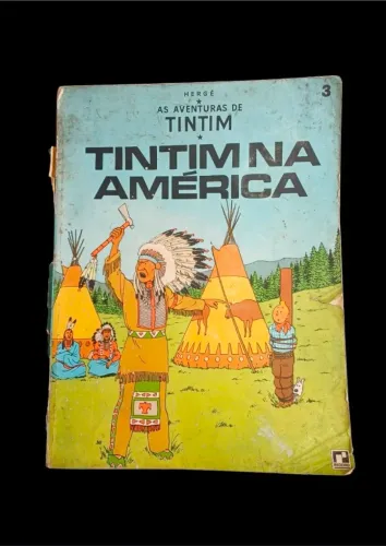 Tintim na América - Ed. Record (1970) Raro e Antigo