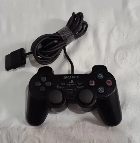 Controle original Sony DualShock 2 PS2 preto