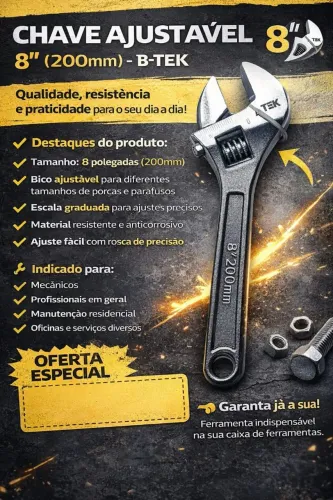 Chave inglesa 8" 200 mm