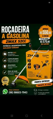 Vendo Roçadeira por apenas 560 reais avista.