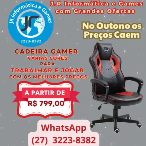Super Promoção: Cadeira Gamer ou trabalho, para Jogos ou Escritórios