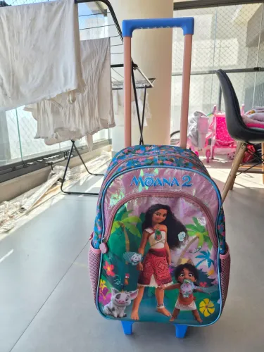 ?Mochila Escolar Infantil de Rodinhas Moana 2 - Bagaggio Original