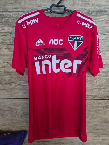 Camisa São Paulo FC Adidas Aquecimento 19/20 Usada em jogo Tamanho P