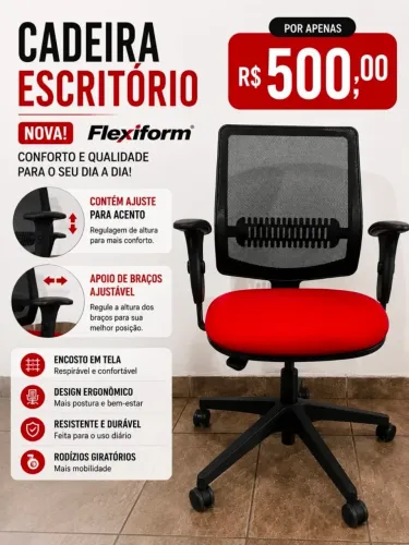 CADEIRA GIRATÓRIA ERGONÔMICA 