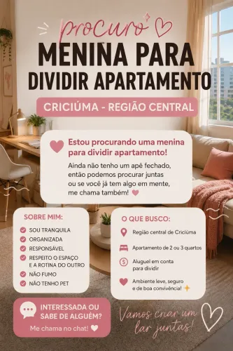 PROCURO MENINAS PRA DIVIDIR AP!!