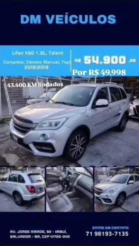 Lifan X60 1.8 16V 128cv 5P Mec. 2019