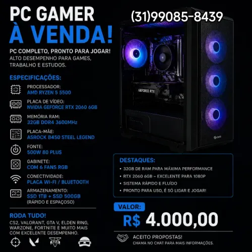 ?PC GAMER A VENDA (aceito propostas)?