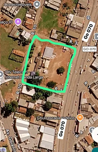 AREA COMERCIAL EM GOIANIRA nas margens da GO 0-70 proximo ao centro
