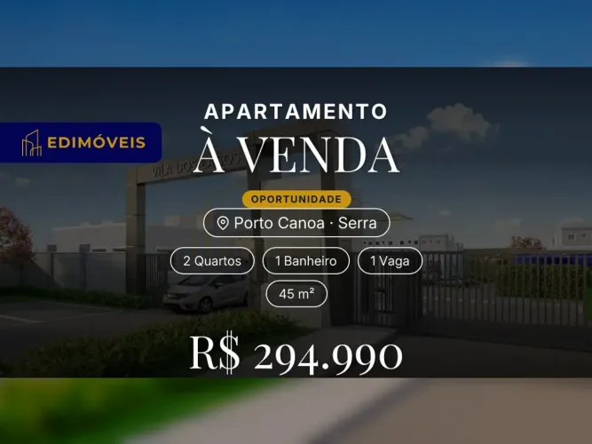 Oportunidade em Porto Canoa: Apartamento 2 quartos, venha conhecer!