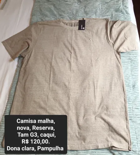 Camisa malha masculina Reserva G3