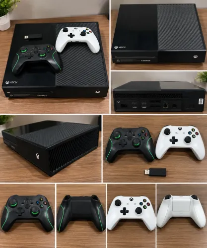XBOX ONE COM 2 CONTROLES!! E 5 JOGOS!
