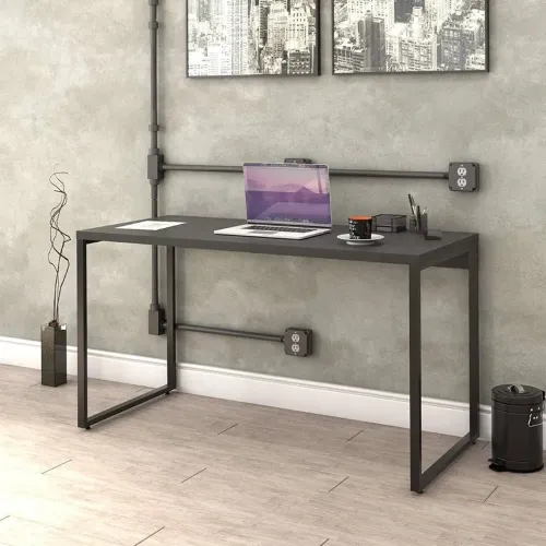 Mesa Escrivaninha 135cm Trevalla Kuadra ME135-E10 Preto Onix