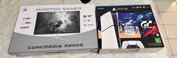 Ps5 slim (na GARANTIA) + montior gamer