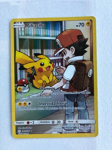 Carta Pokémon Pikachu 241/236 Arte Expandida Eclipse Cósmico