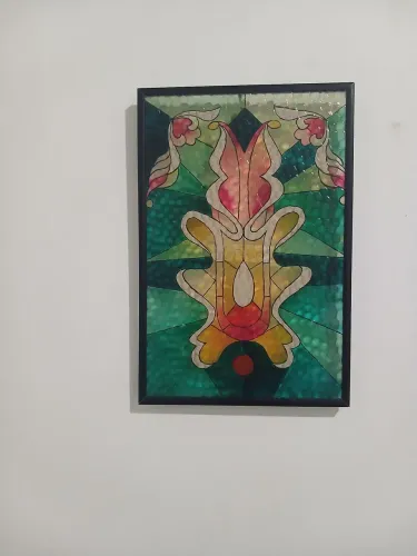 Quadro decorativo de vidro tamanho 43x29