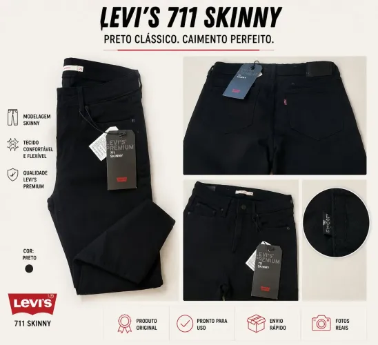 Calças Lewis skinny preta