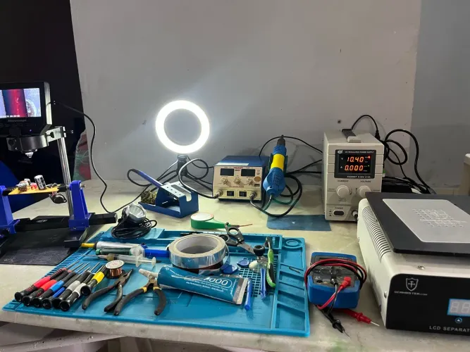 Kit Completo para Manutenção e Reparo de Celulares (Bancada Pronta!)