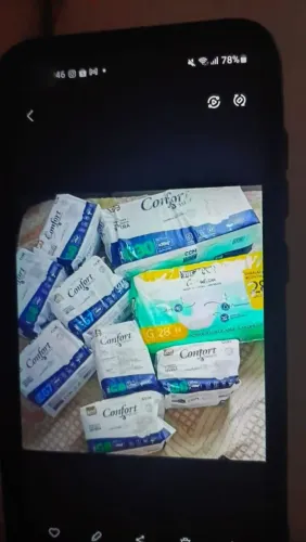 9 pacotes fraldas Comfort apenas 180 reais