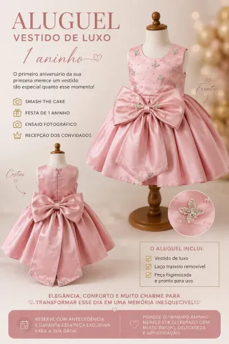 Aluguel de Vestido para Aniversário de 1 Aninho