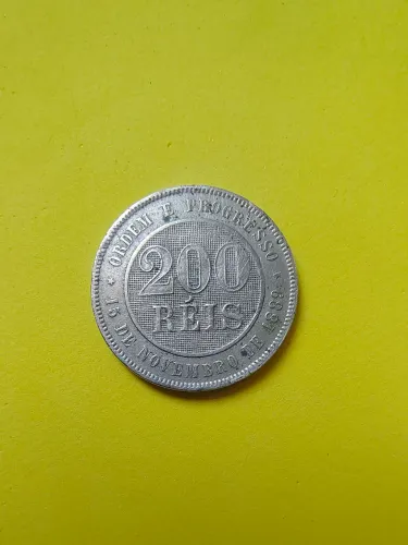 Moedas cédulas antigas 200 Reis de 1889