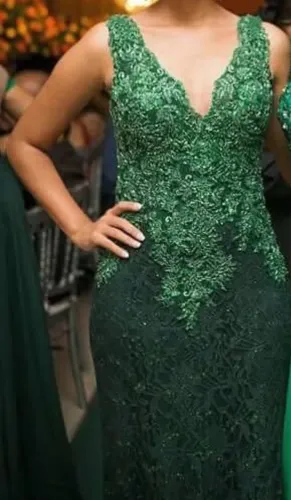 Vestido de Festa Verde Esmeralda