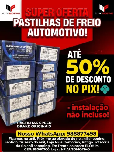 Pastilhas freio automotivos vários carros 
