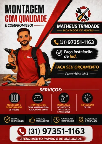 Faço serviço gerais de montagem e desmontagem.