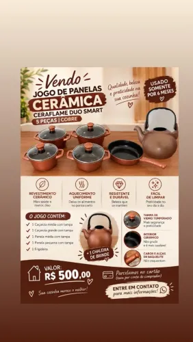 Jogo de panela cerâmica 