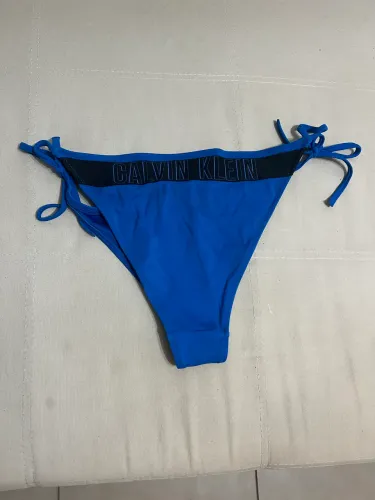 calcinha de biquíni azul M feminino Calvin Klein Swimwear