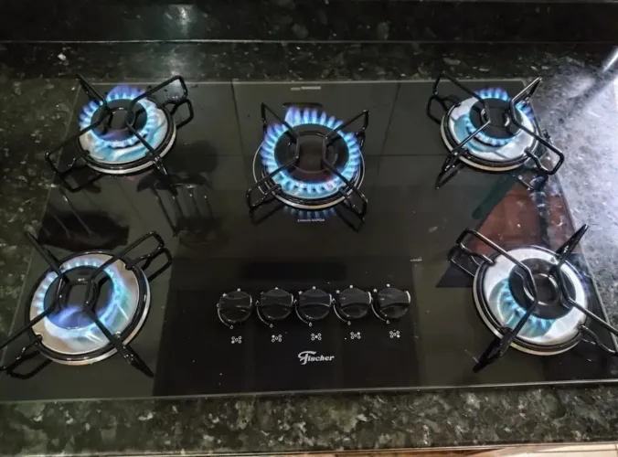 Cooktop de vidro temperado seminovo