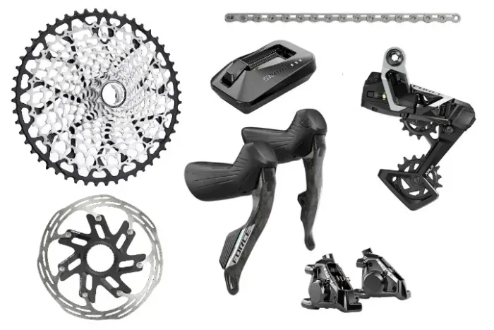 Grupo Gravel Sram Force XPLR 13v AXS - Upgrade Cassete Garbaruk 13v 10-52 - Novo