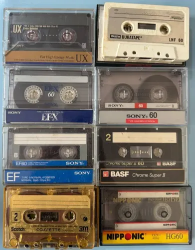FITAS CASSETE VINTAGE - SONY, BASF, SCOTCH, MALLORY E OUTRAS | LOTE PARA COLECIONADOR