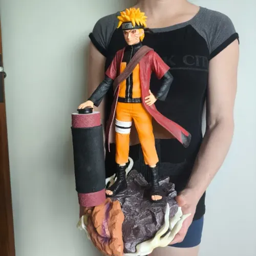 Loja Mundo - 42cm GiGANTE Naruto Uzumaki Action figure boneco pesado imenso sasuke gaara