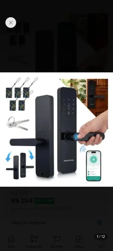 Fechadura eletrônica Tuya Bluetooth - ZigBee 