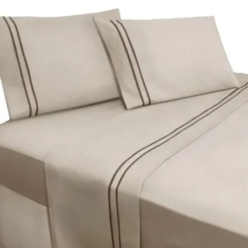 JOGO DE CAMA 4 PEÇAS CASAL - AVELÃ.