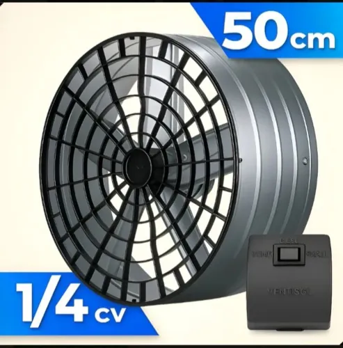 Exaustor 50cm Alta Vazão Silencioso P/cozinha Lanchonete