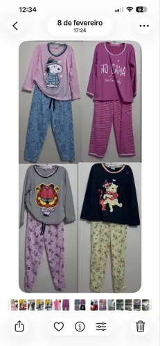 Vendo lote de pijamas infantil/ motivo fechando minha loja on-line 