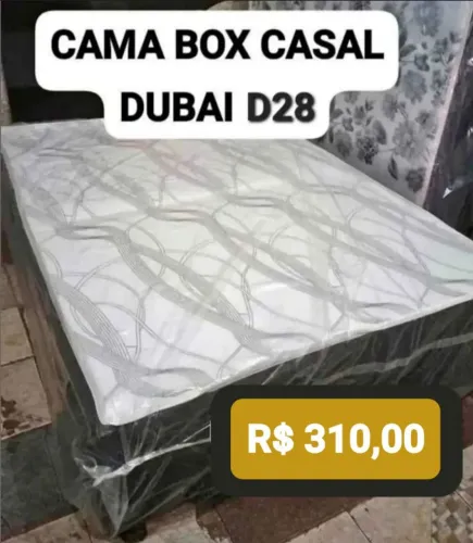 Cama box Casal Dubai espuma D28