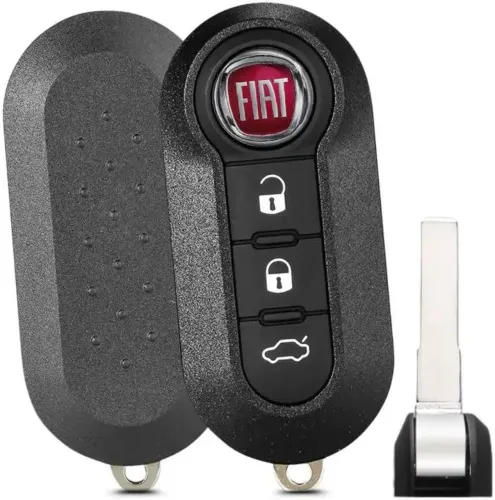 Carcaça Chave Canivete Fiat 3 botões com logo e lâmina virgem 