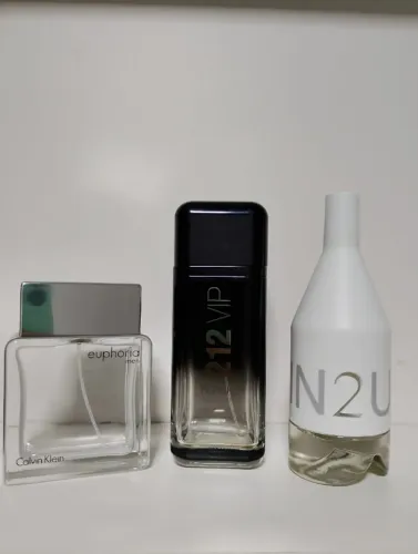 3 FRASCOS VAZIOS DE PERFUME