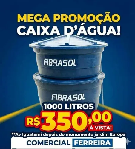 Caixa d'água 1.000 litros