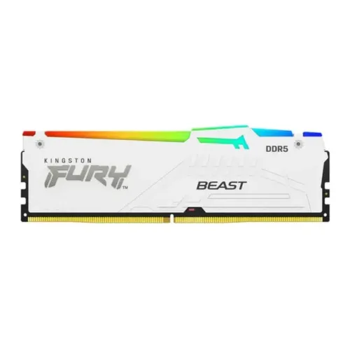 Memoria Kingston Fury Beast, RGB, 16GB (1x16GB), DDR5, 5200MHz, C36, Branco