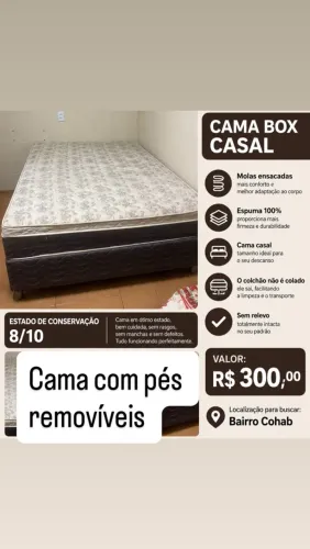 Cama box casal .