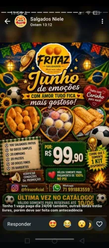 SALGADOS E DOCES FESTA PROMOÇÃO