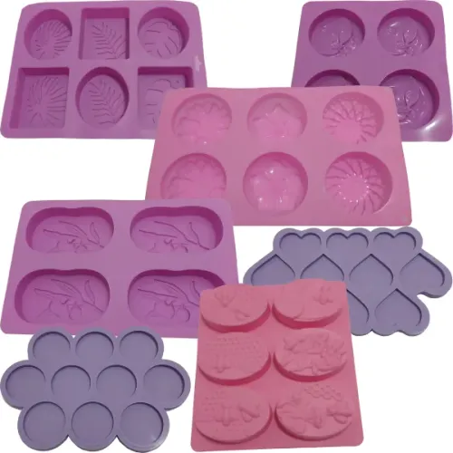 Moldes de Silicone Sabonetes Artesanato Kit 7 Peças