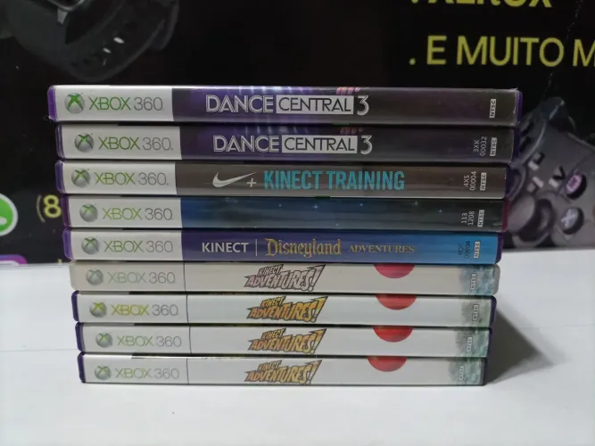 Lote de Jogos de Xbox 360 Kinect (9Jogos)