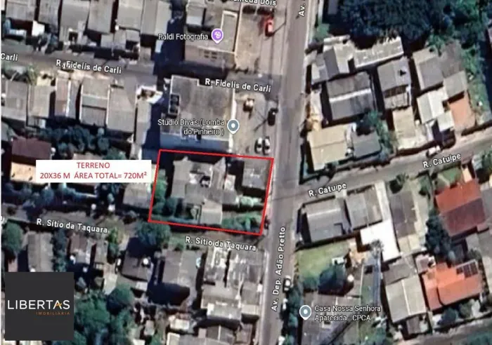 Terreno comercial com 720m2 à venda, bairro Lomba do Pinheiro, Porto Alegre, RS