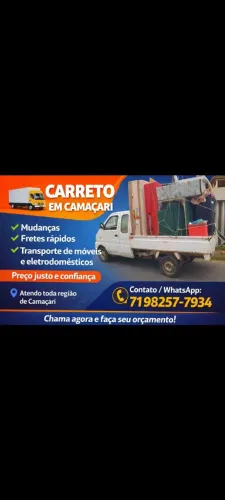 Faço carreto em Camaçari 